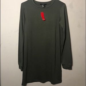 Olive green short dress